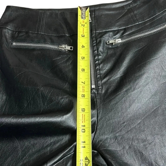 Princess Polly faux leather pants,women size 8, black,zipper,stretchy,party,goth - Picture 10 of 15